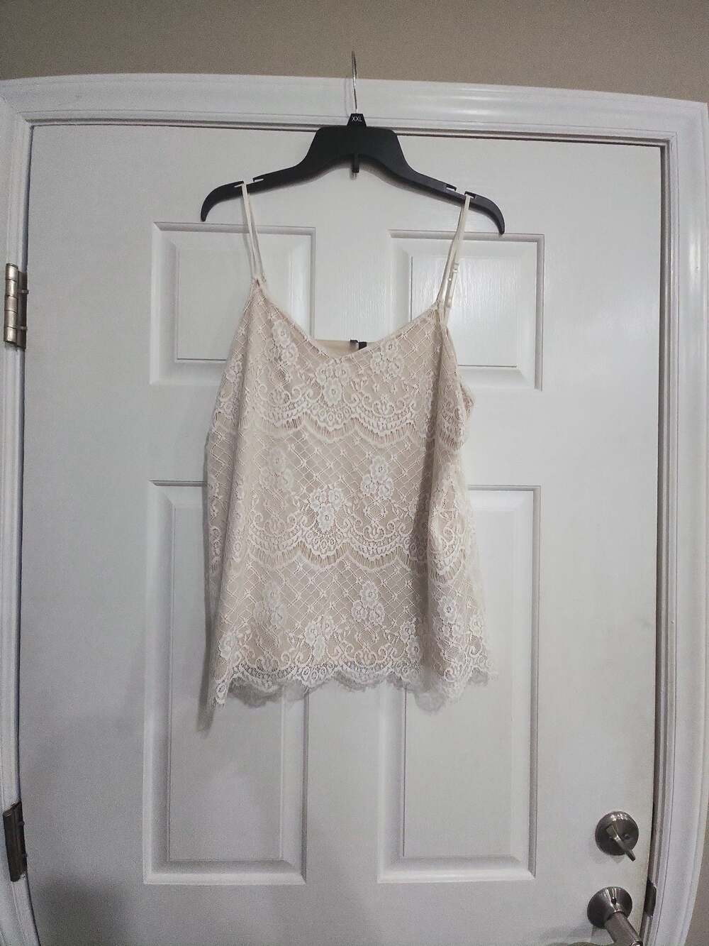 Maurices Cream Lace Camisole Tank Top